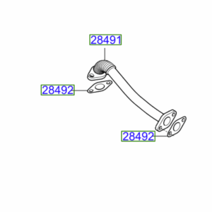 Kia Rio 2014-2017 EGR Pipe Plus Gaskets