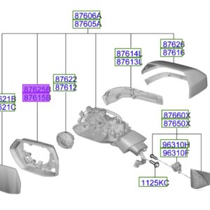 Kia EV9 Mirror Glass Surround