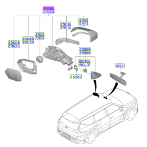 Kia EV9 2023-Onwards Wing Mirror