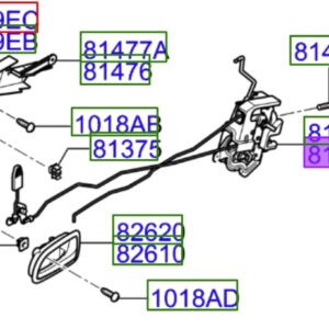 Kia Picanto 2007-2011 Nearside Rear Door Lock