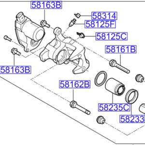 Kia Sportage 2015-2018 Rear Brake Caliper