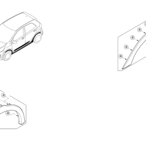 Kia Picanto 2017-2020 Wheel Arch Trims