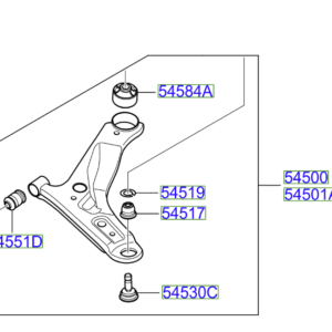 Kia Picanto 2007-2011 Front Lower Arm