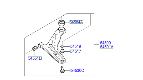 Kia Picanto 2007-2011 Front Lower Arm