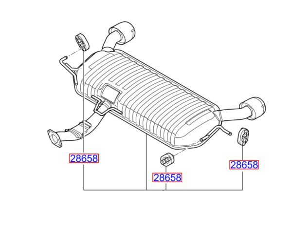 Kia Sportage 2005-2010 Rear Exhaust (back box)