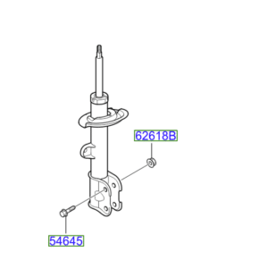 Kia  Sorento 2009-2012 Front Strut Bolt and Nut