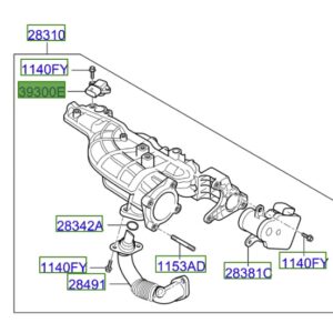 Kia Sorento 2009-2012 2.2L Diesel Boost Pressure Sensor