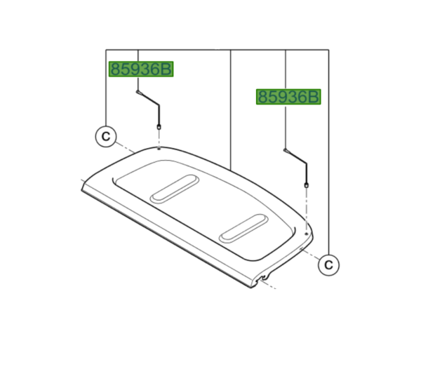 Kia Ceed 2015-2018 Parcel Shelf string