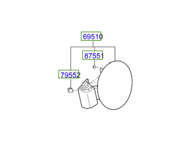 Kia Stonic 2020-Onward Fuel Filler Cover and Hinge