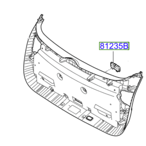 Kia Sportage 2018-2021 Tailgate Emergency Release Cover