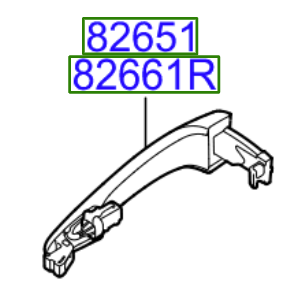 Kia Sportage 2014-2015 Nearside Front Door Handle With Electric