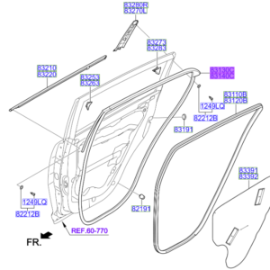 Kia Sportage 2010-2015 Rear Door Seal