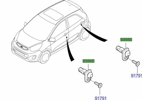 Kia Picanto 2011-2015 Door Shut Switch