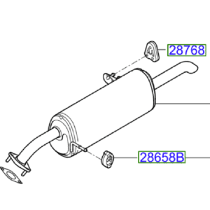 Kia Rio 2011-2014 Diesel Back Box Exhaust plus Gasket