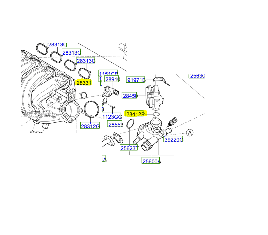 Kia Optima 20152018 EGR Valve Gaskets Kia Parts Direct