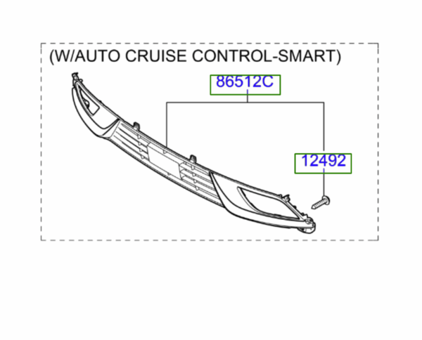 Kia Niro 2016-2019 Front Lower Grill (Compatible with Radar)