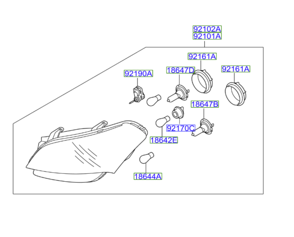 Kia Soul 2008-2013 Headlamp