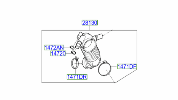 Kia Optima 2013-2015 1.7L Diesel Intake Hose