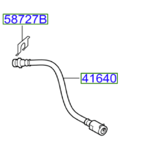 Kia Optima 2010-2015 Clutch Hose with Clip