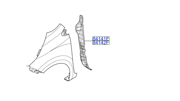 Kia Picanto 2017-2020 Front Wing Inner Insulation