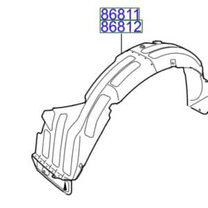 Kia Sportage 2010-2014 Front Wheel Arch Liner