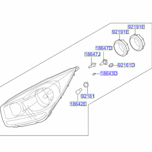 Kia Venga 2011-2019 Headlamp