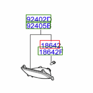 Kia Carens 2012-2016 Rear Fog Lamp (Bumper)