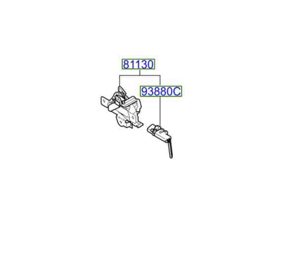 Kia Rio 2011-2014 Bonnet Latch