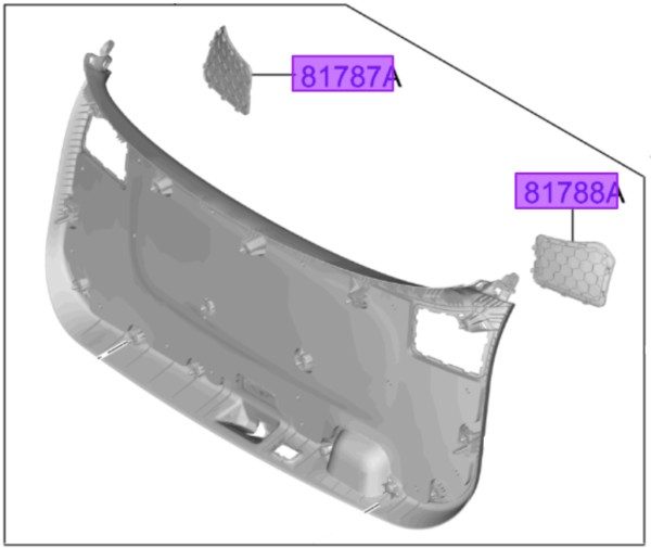Kia Sportage 2022-Present Rear Tailgate Interior Light Cover