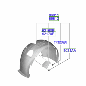 Kia Stinger Front Wheel Arch Liner