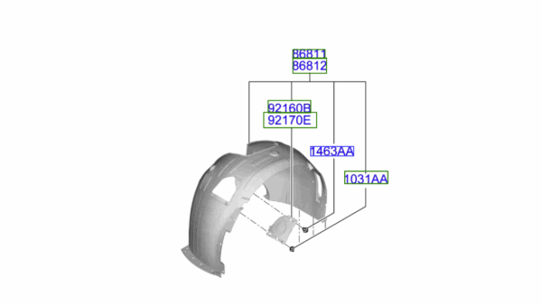 Kia Stinger Front Wheel Arch Liner