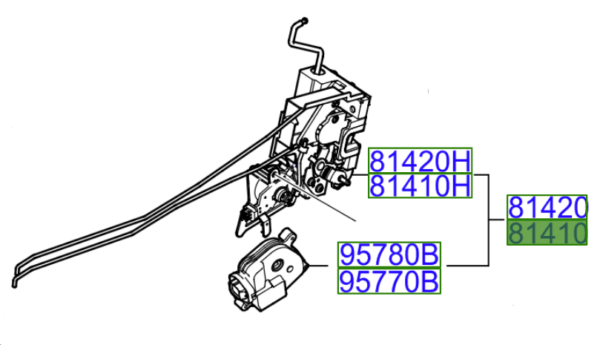 Kia Rio 2005-2011 Rear Door Lock