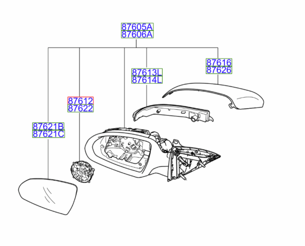 Kia Optima 2015-2018 Wing Mirror Complete