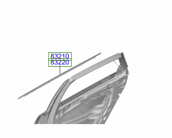 Kia Ceed 2018-2020 Rear Window Scraper Moulding