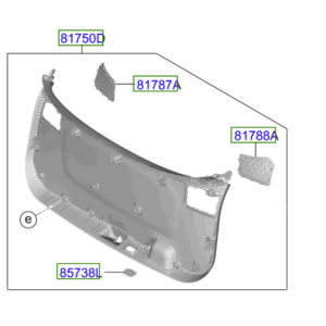 Kia Sportage 2022-Present Internal Tailgate Panel