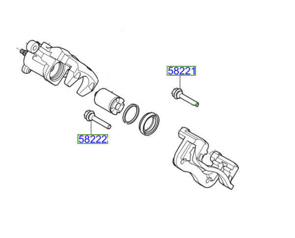 Kia Stonic 2016-2020 Rear Caliper Slide Pins and Boots (pair)