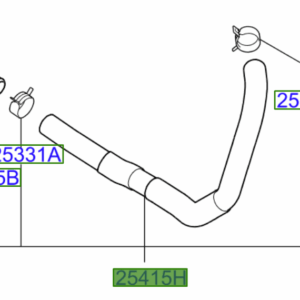 Kia Rio 2011-2014 1.1L Diesel Lower Radiator Hose