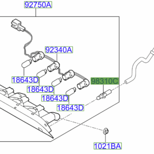 Kia Rio 2017-Present Rear Washer Jet