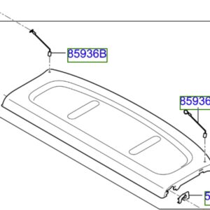 Kia Rio 2017-Onwards Rear Parcel Shelf Hanger