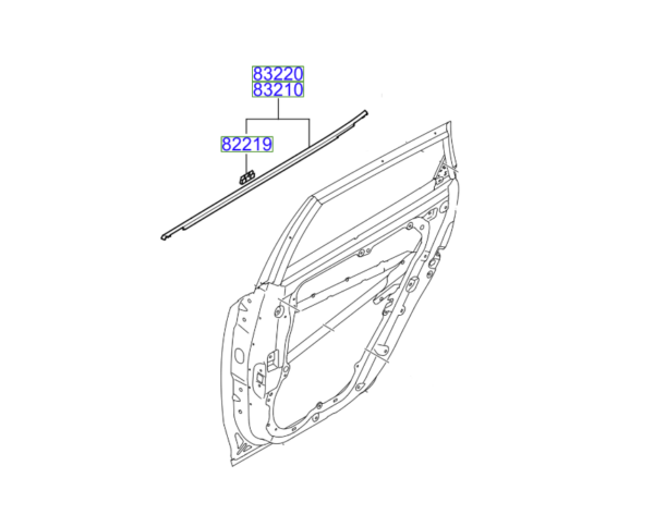 Kia Ceed 2010-2012 Rear Door Scraper Mounting