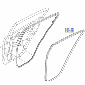 Kia Sportage 2015-2021 Rear Door Seal Body