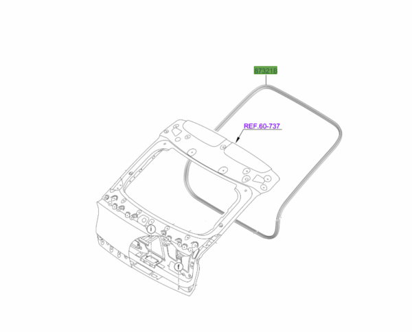 Kia EV6 Rear Tailgate Aperture Seal