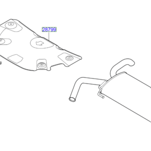Kia Picanto 2011-2015 Rear Exhaust Heat Shield and Bolts