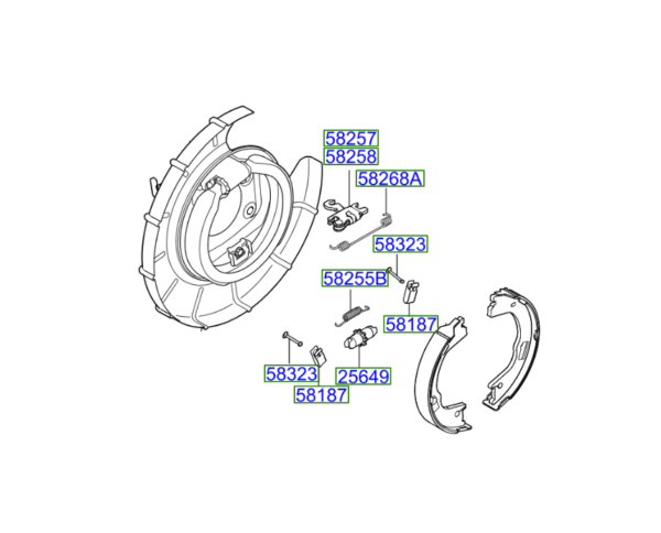 Kia Optima (2011-2013) Rear Parking Brake Shoe Fitting Kit