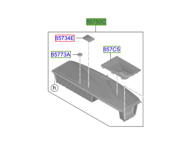 Kia Sorento 2020-Present Centre Luggage Tray