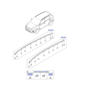 Kia Sportage 2015-2018 Roof Moulding