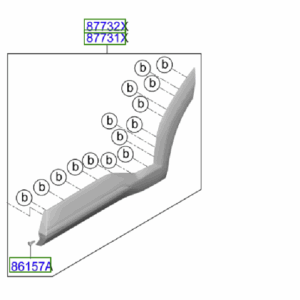 Kia EV9 2023-Onwards Rear Door Trim
