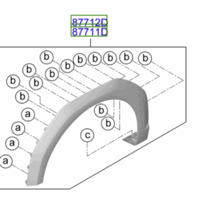 Kia EV9 2023-Onwards Front Arch Trim