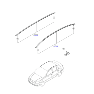 Kia Rio 2005-2011 Roof Side Trim