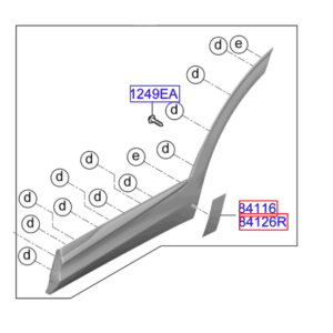 Kia Sportage 2022-2025 Rear Door Moulding